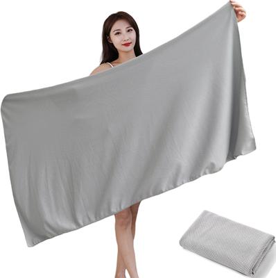 Large Cooling 150 X 80 A Refreshing Towel with UV Protection and Perfect for Heatstroke and the Towel, Cm, Gray. Super-cooling, Quick-drying