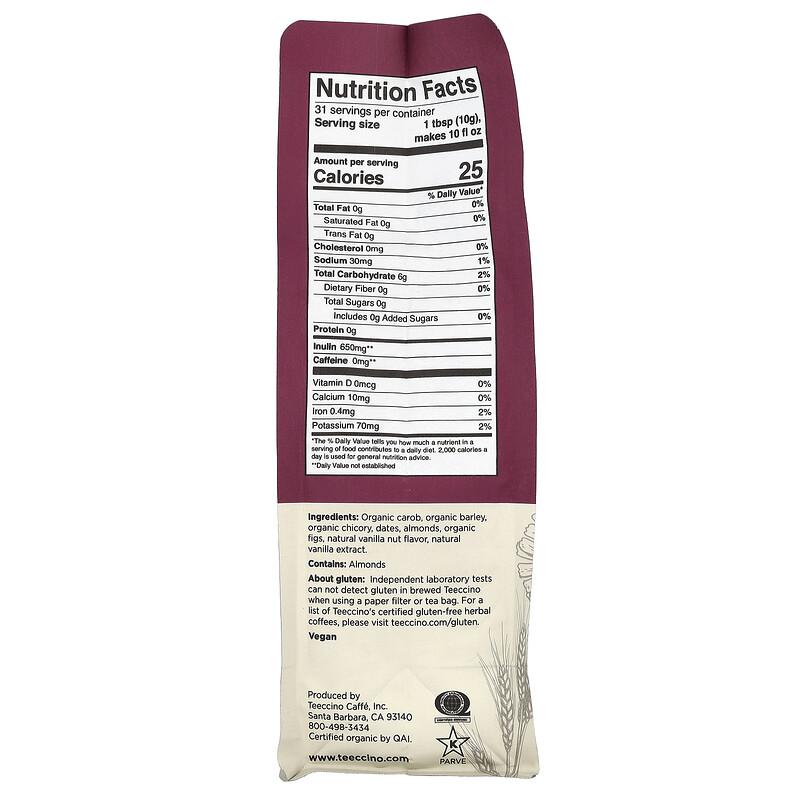 Chicory Herbal Coffee, Vanilla Nut, Medium Roast, Caffeine Free, 11 oz (312 g)