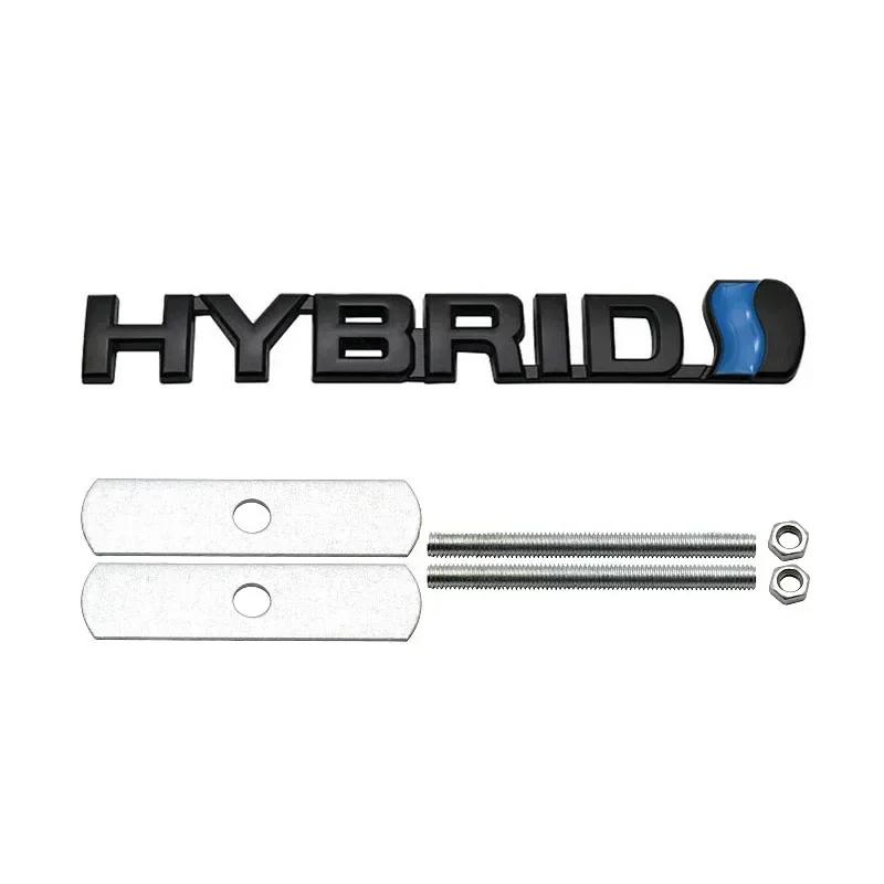 Metal HYBRID Car Front Grille Emblem Auto Body Trunk Badge Decal for  LandCruiser Yaris Camry Vios Corolla 4runner