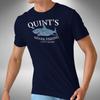 ZX Summer Quints Shark Fishing Tshirt Jaws Inspired Classc 70s Movie Small Mens Round Neck Tshirt