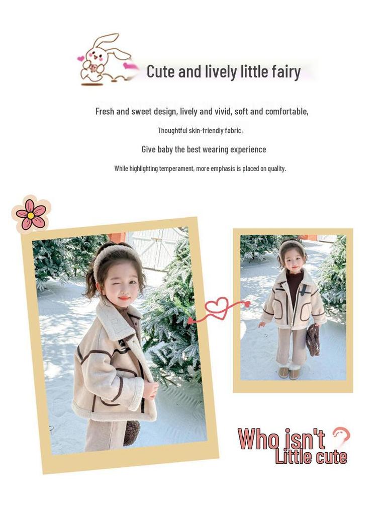 Geacă de motocicletă de iarnă pentru fete 2025 - Piele dintr-o singură bucată cu căptușeală de catifea