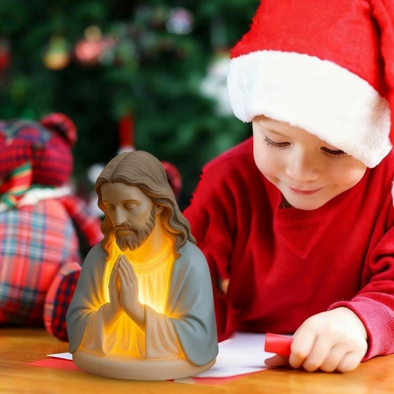 Christ Jesuses Night Lights Decorative Table Lamp Catholic Home Decoration Religious Gift,Religious Statue Lamp Unisex