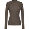 Jiuzi Annakao Women's Seamless 100% Wool Machine Washable Knit Top
