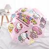 1pc Hello Kitty Island Museum & Cafe in Jeju Automatic Opening Umbrella - Portable Three-Fold Design with 8-Bone Iron Frame, Perfect for Fans, Travele