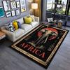 Elephant Design with Africa suitable as a non-slip mat for the living room or bedroom sofa