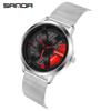Sanda Meilleure Vente 1088 Montre pour Adolescent: Personnalisé, Cadran Rotatif 3D, Tendance, Quartz Étanche.