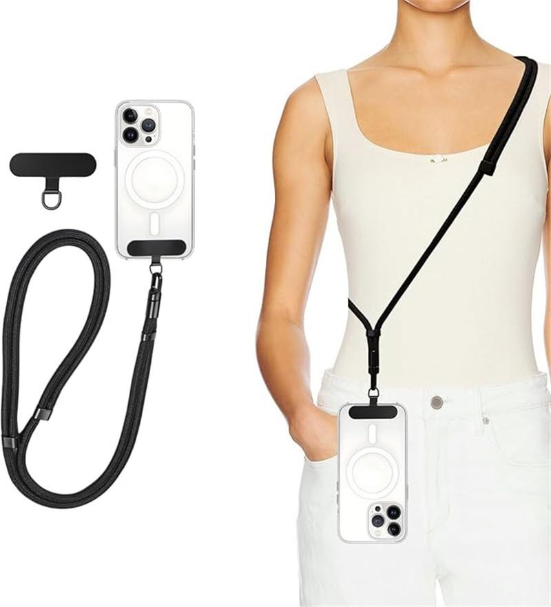 Universally Minimalist Wrist Strap Phone Crossbody Lanyard with Adjustable Drop-Proof DesignTether Tabs for All Mobile Phones