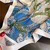Elegant Floral Silk Scarf New Design Women Shawl 90CM Women's Scarf  Bandana