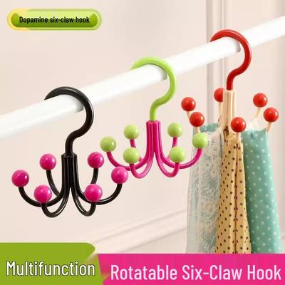 **Dopamine Rotating Six-Claw Hook Multi-Functional Hanger for Bags and Underwear**
