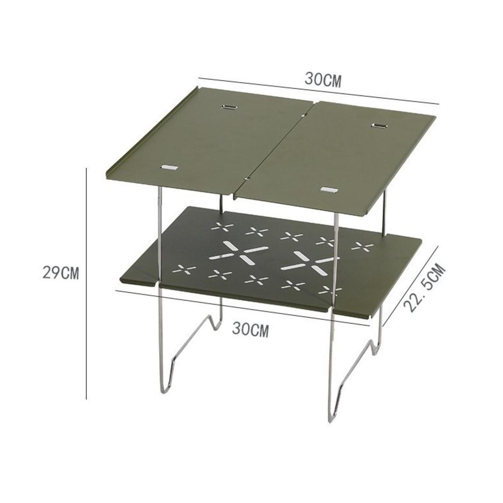Two-Tier Folding Table Collapsible for Picnics