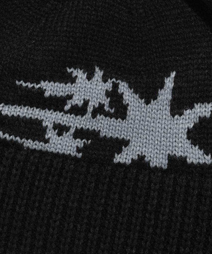 NICEGHOSTCLUB 3Stars Logo Earcap Beanie_Black(Ng2Efuab21A)