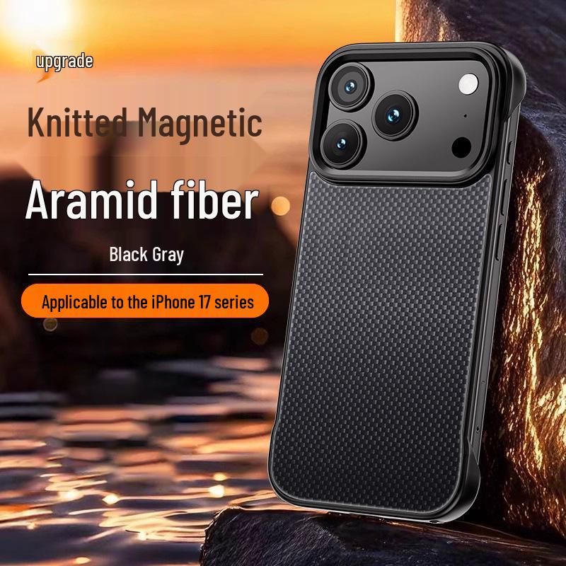 Kevlar Aramid Fiber Magnetic Case for Apple 17 Pro Max - Borderless Design