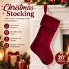 European Style Velvet Christmas Stocking 20 Inch Holiday Decor