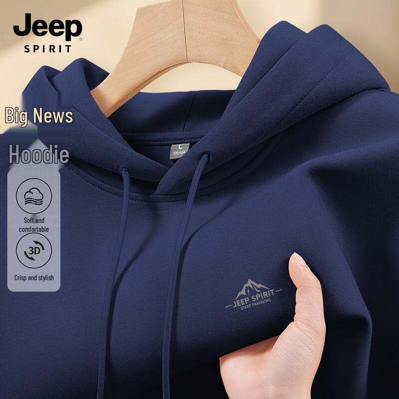 JEEP SPIRIT Men s 2025 American Style Hooded Sweatshirt L