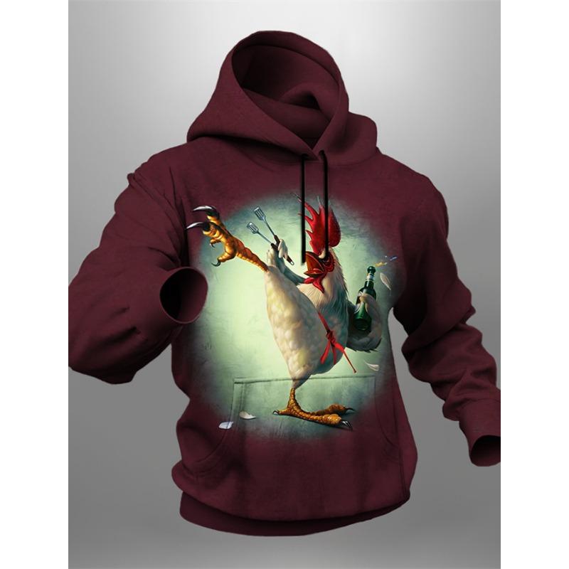 

Графический Петух Мужская мода 3D принт толстовка с капюшоном спортивные толстовки с длинным рукавом с принтом капюшона передний карман дизайнерская толстовка с капюшоном 3XL