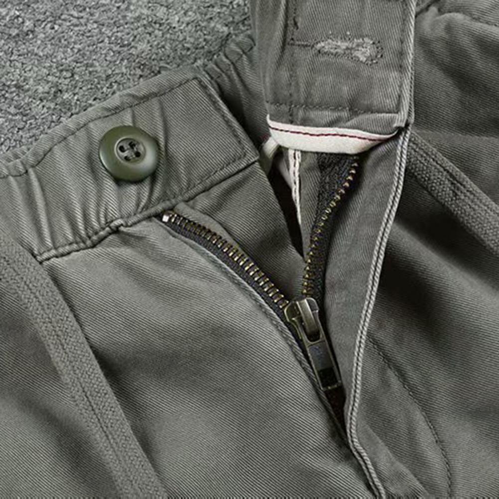 Summer Shorts Men Cotton Solid Casual Business Social Shorts Men Bermudas Loose Khaki Joggers