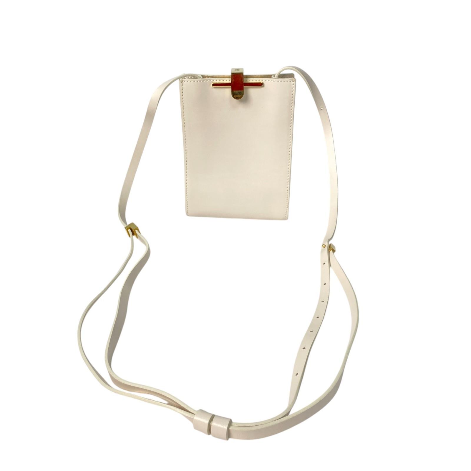 

Used Shoulder Bag white leather Women