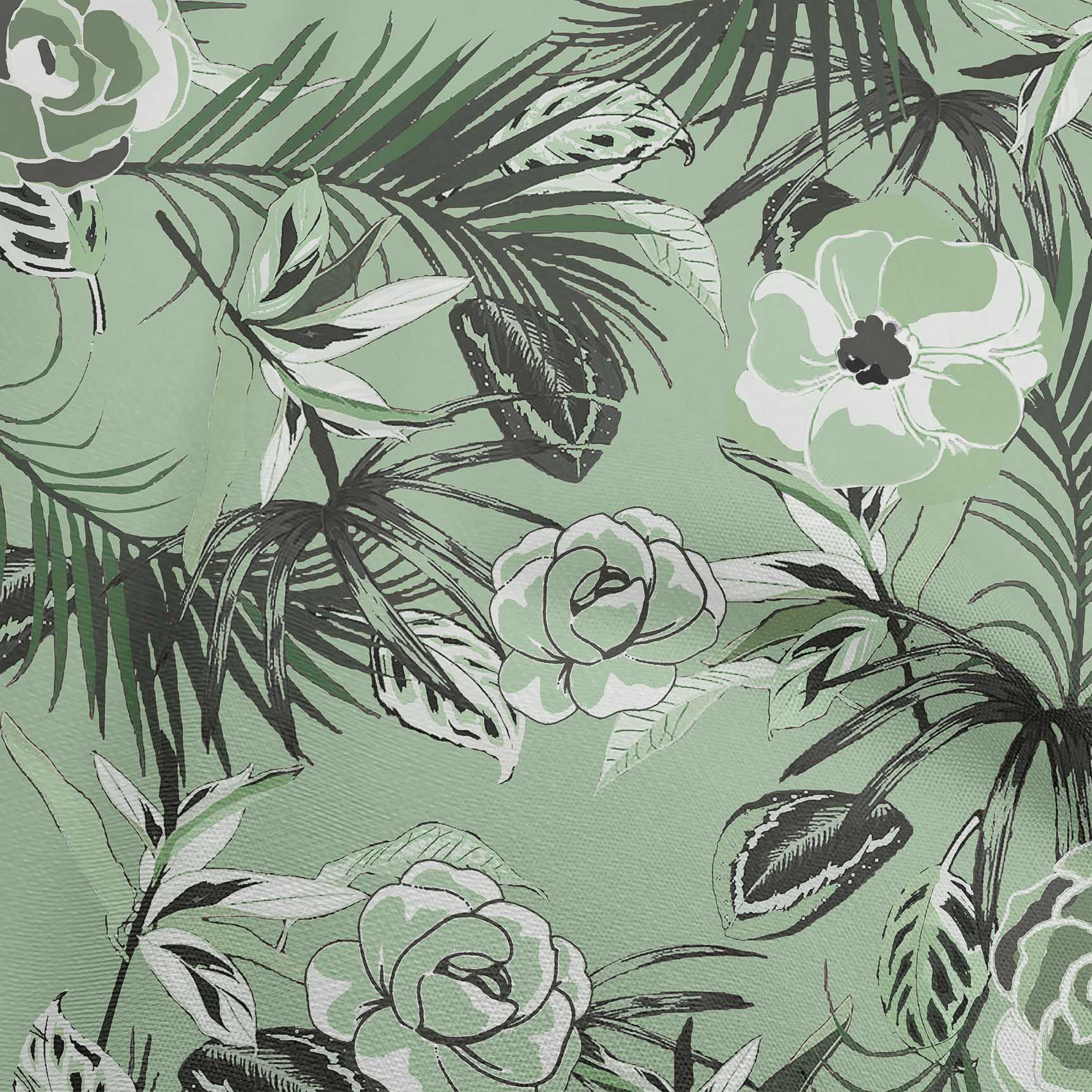 

OneOone Cotton Flex Dusty Green Fabric Florals Quilting Materials Print Швейна тканина у дворі 40 дюймів 42 Inch Wide - Viscose Chiffon світло-зелений колір