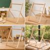Freestanding Weaving Loom with Wooden Cane Large Beechwood Handloom