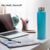 Water Bottle (1 Litre, Premium Stainless Steel, Aqua Blue) Bottle for Fridge, School, Outdoor, Gym, Home and Office,  Non-Toxic, Easy-to-Clean