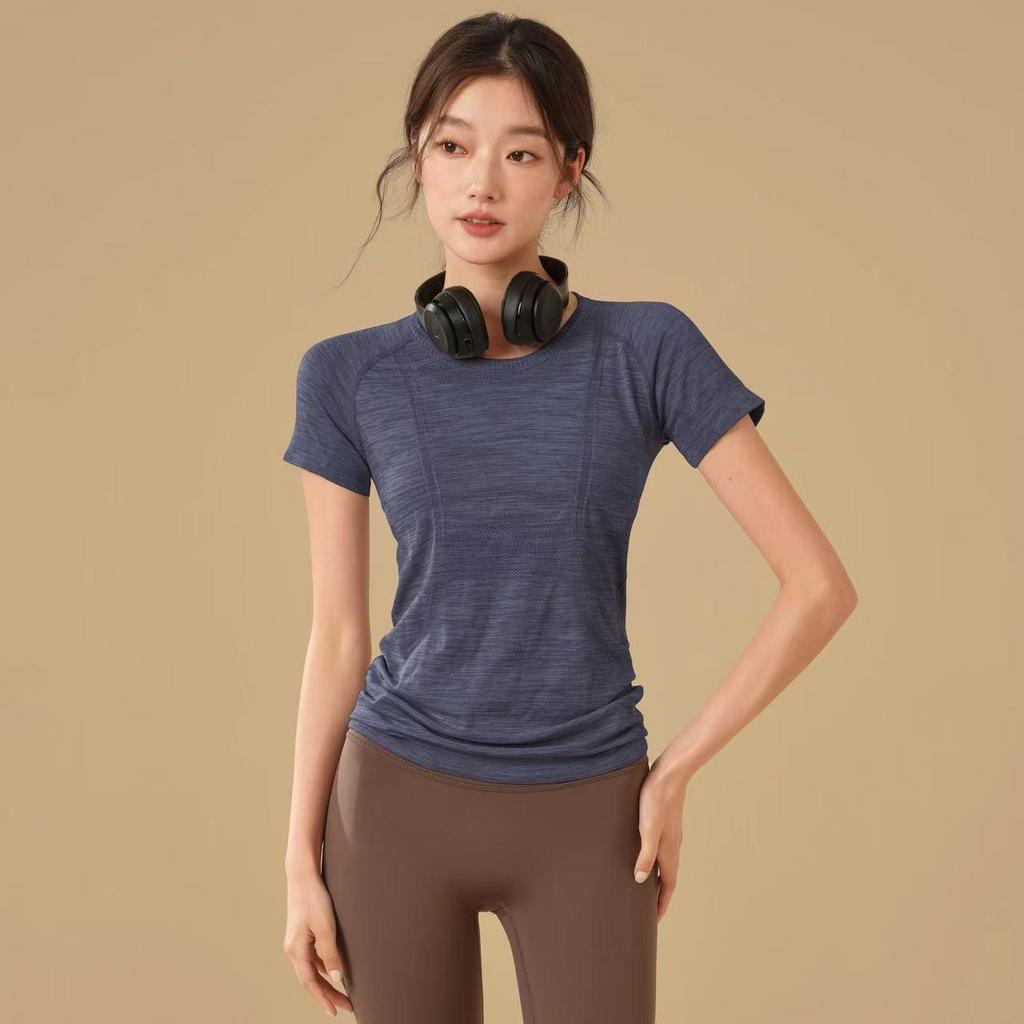 Women's Slim Fit Short Sleeve Yoga Top: Breathable, Quick-Dry Sports Wear