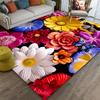 Flower Living Room Carpet Tea Table Carpet Room Home Use Stain Resistant Floor Mat Bedroom Bedside Carpet