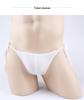 Men's Sexy Lace-up Ice Silk Low-Rise Transparent Briefs