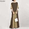 ZANZEA Women Half Sleeve Blouse and Loose Wide Leg Pants Casual Two Piece Suit Sets