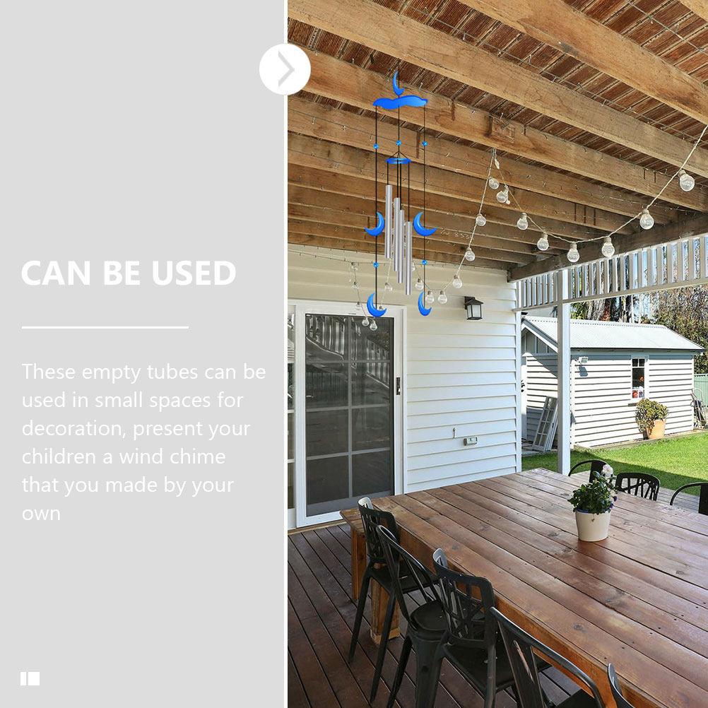 15Pcs Metal Wind Chime Tubes DIY Aluminum Tone Pipes for Outdoor Indoor Decoration DIY Crafting Hanging Pendant Garden Yard Wind