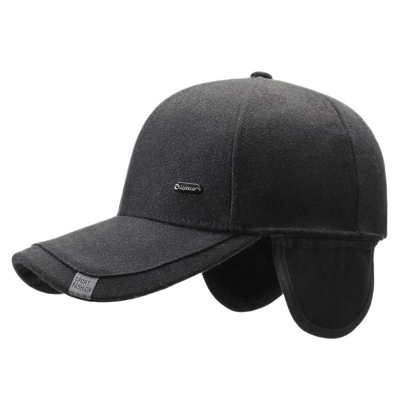 Winter Middle-Aged and Elderly Men's Cap Outdoor Thick Cap Velvet Warm Baseball Cap Ear Protection Cotton Cap