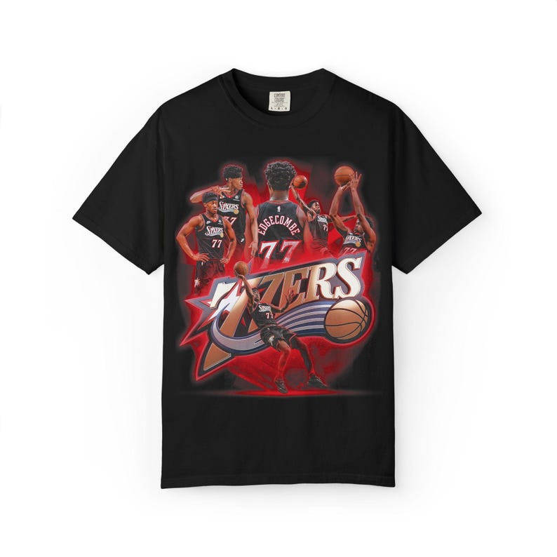 

77ERS Philadelphia Basketball Unisex T-Shirt VJ Edgecombe 77 Graphic Tee Philly Hoops Fan TShirt XXXL