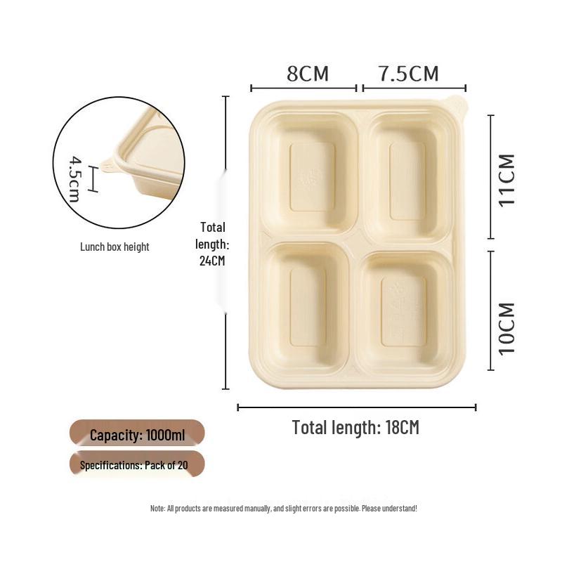 Eco-Friendly Corn Starch Disposable Meal Prep Box