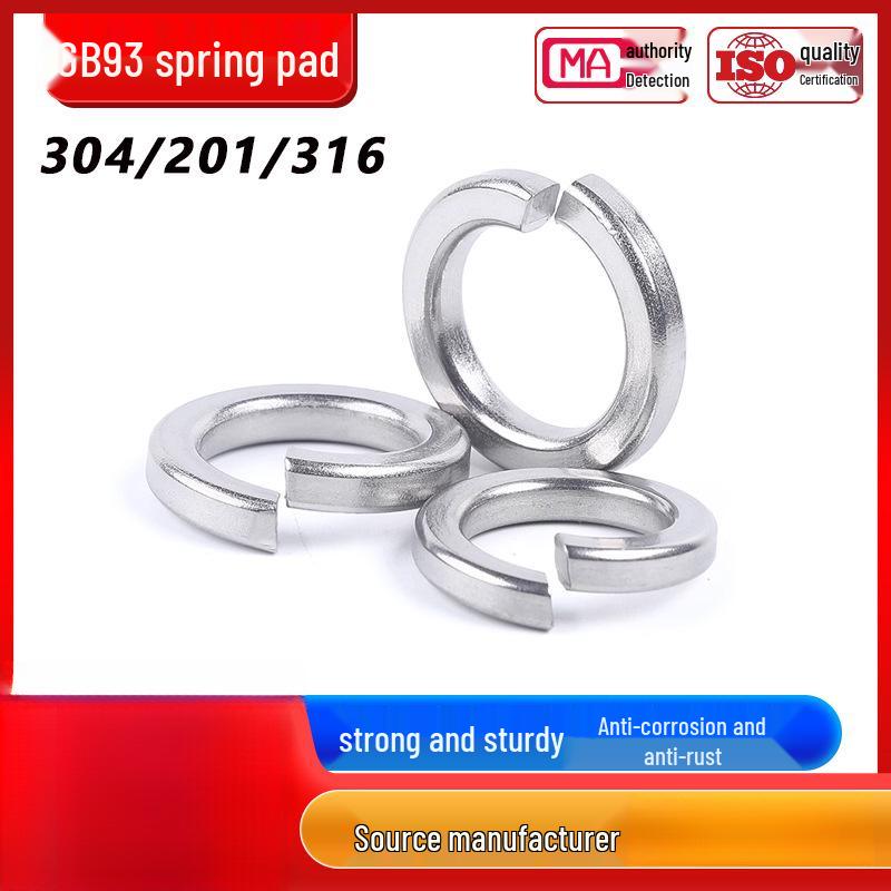 304/316/201 Stainless Steel Thickened Spring Washer & Elastic Spacer M3-M10mm