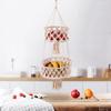 Hanging Basket Hollow Woven Cotton Rope Handmade Storage Flowerpot Net Plant Hanger for Home Garden Decoration Organizer