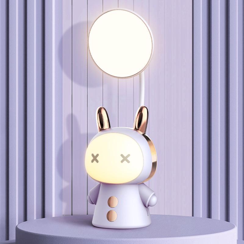 Cartoon LED Eye-Protection Rechargeable Desk Lamp & Night Light