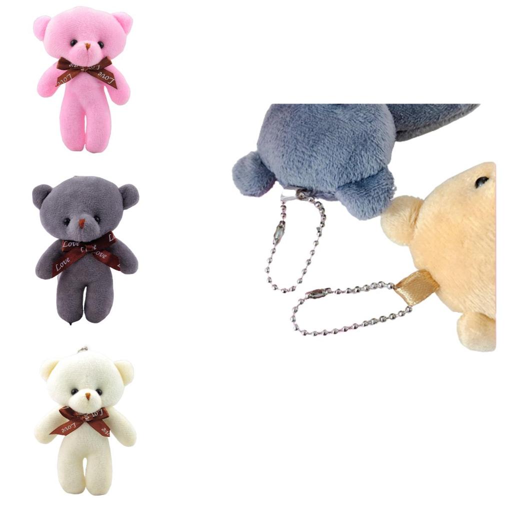 Soft And Durable Teddy Bear Stuffed Toy Keyring For Bag Or Car