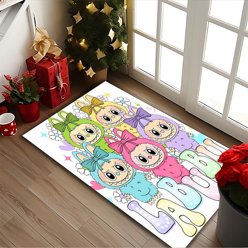 1pc LABUBU Rug, Digital Printed Home Chair Sofa Mat, Durable Office Area Carpet, Beautiful Festival Decorations