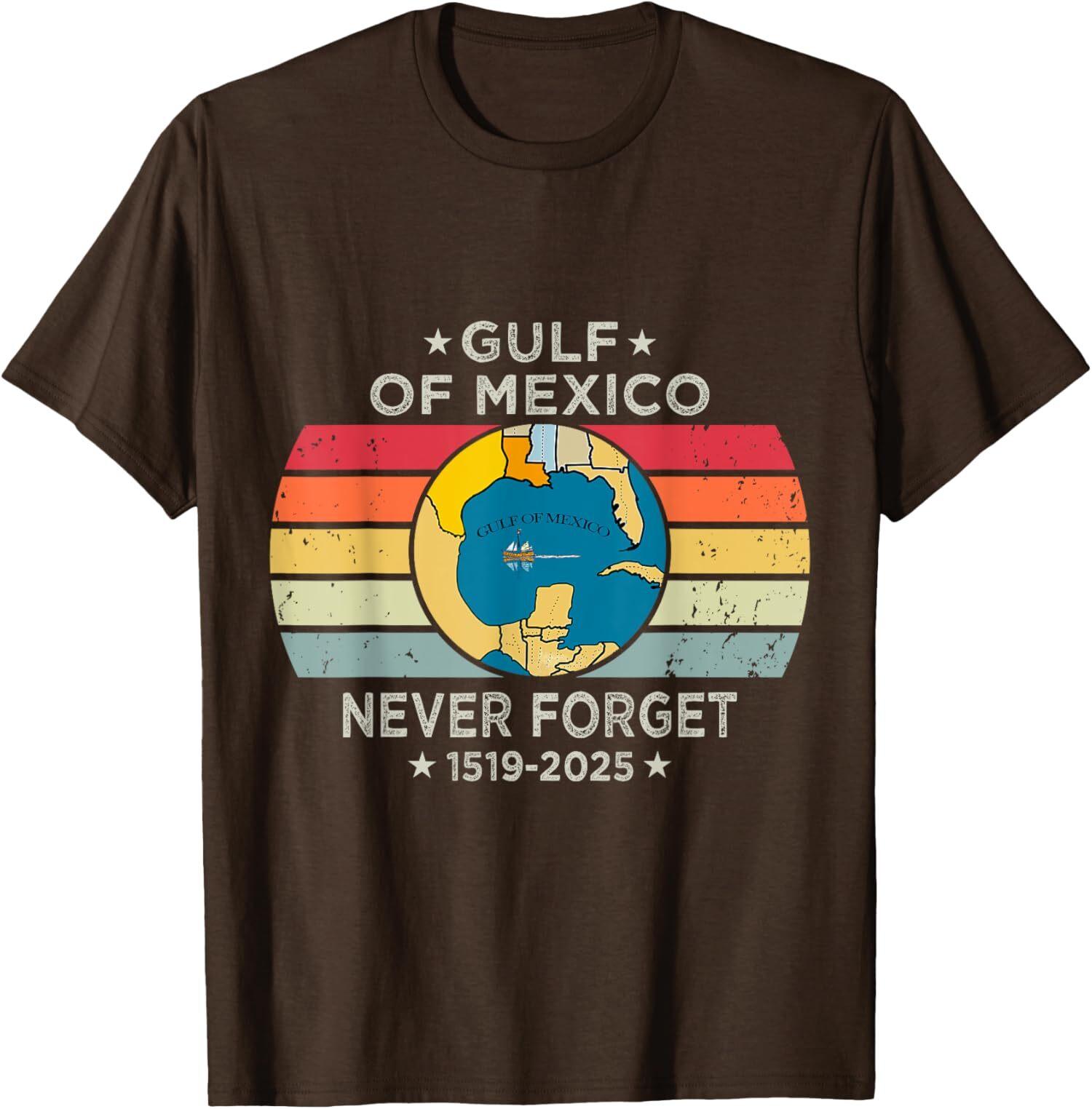 Gulf Of Usa America Funny Mexico July 4Th Retro Unisex T-shirt XXL
