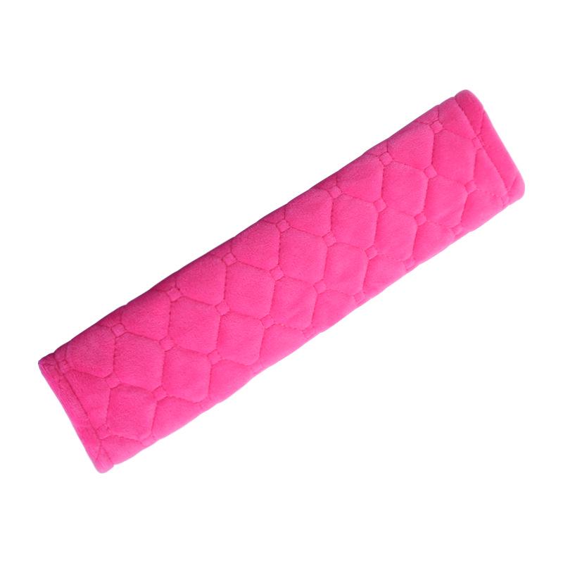 Plush Shoulder Guard for Car Seat Belts - Extended Length, Solid Color Velvet - Child Safety Strap Cover