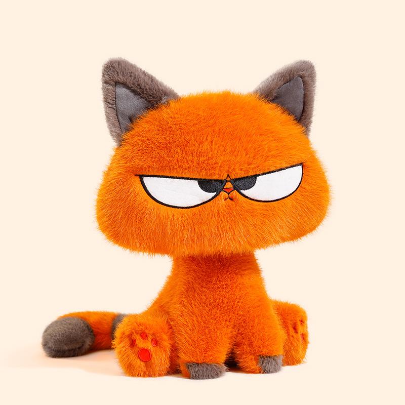 New Cute Cool Orange Cat Plush Doll With Fierce Eyes Exquisite Room Sofa Decoration Girl Sleeping Doll Trendy Birthday Gift Toy