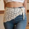 Bohemian Ethnic Knit Triangle Scarf & Layered Waistband for Women - Artistic Pastoral Style