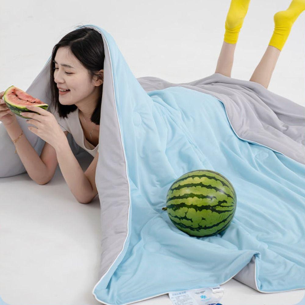 Cooling Fabric Summer Cooling Quilt Solid Color Cooling Blanket Summer Thin Quilt Dormitory