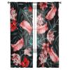 Flower Pattern Sheer Curtains For Living Room Window Transparent Voile Tulle Curtain Bedroom Drapes Home Decor