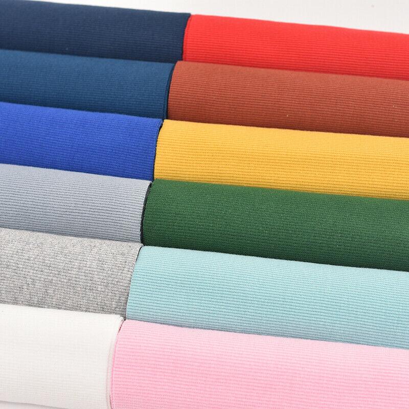 Tecido Canelado Algodão Elastano Tricô Elástico Punho Cós Perna Braços Moletom Parte Inferior Camiseta Tops Acabamento Canelado Jersey Tecido Canelado