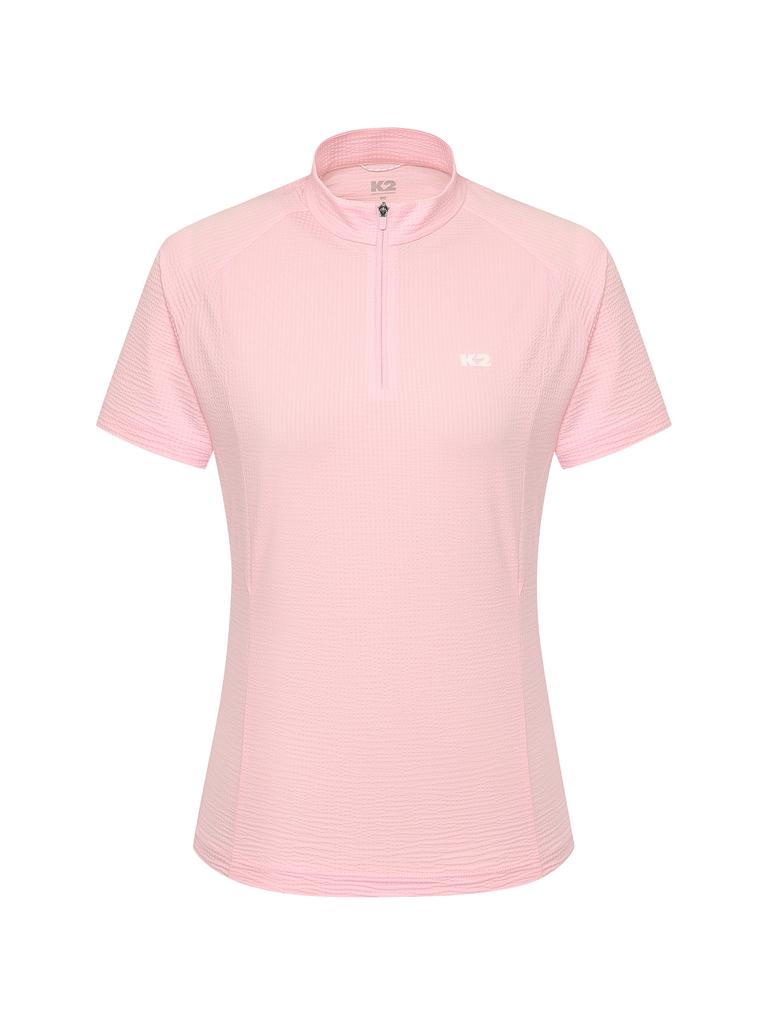 K2 Surround Short Sleeve Zip-Up W_Cool Pink