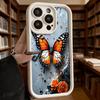 Monarch Butterfly Orange Rose Soft TPU Shockproof Case For Xiaomi Redmi Note 15 14 13 12 11 Pro Anti-Fall Protective Back Cover