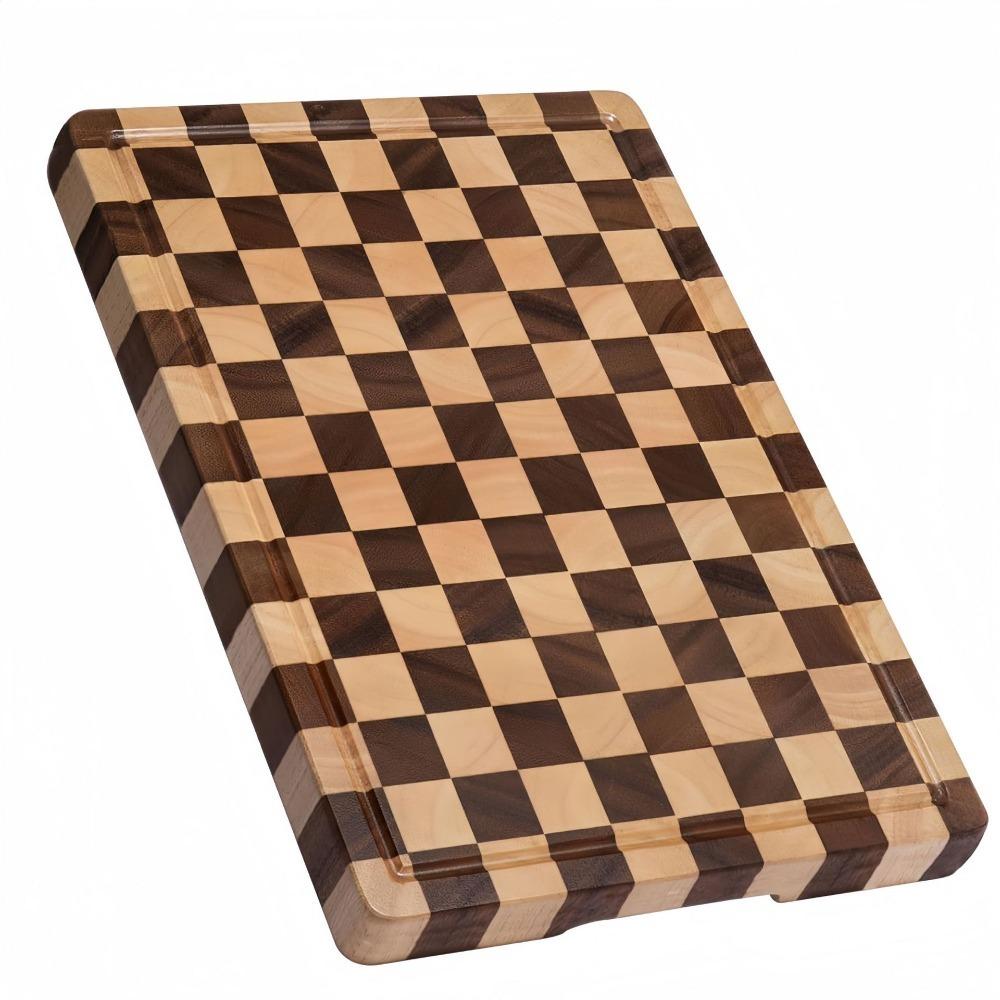 

with Groove Checkerboard Chopping Board Non Slip Cheese Serving Tray Chopping Block Restaurant Checkerboard