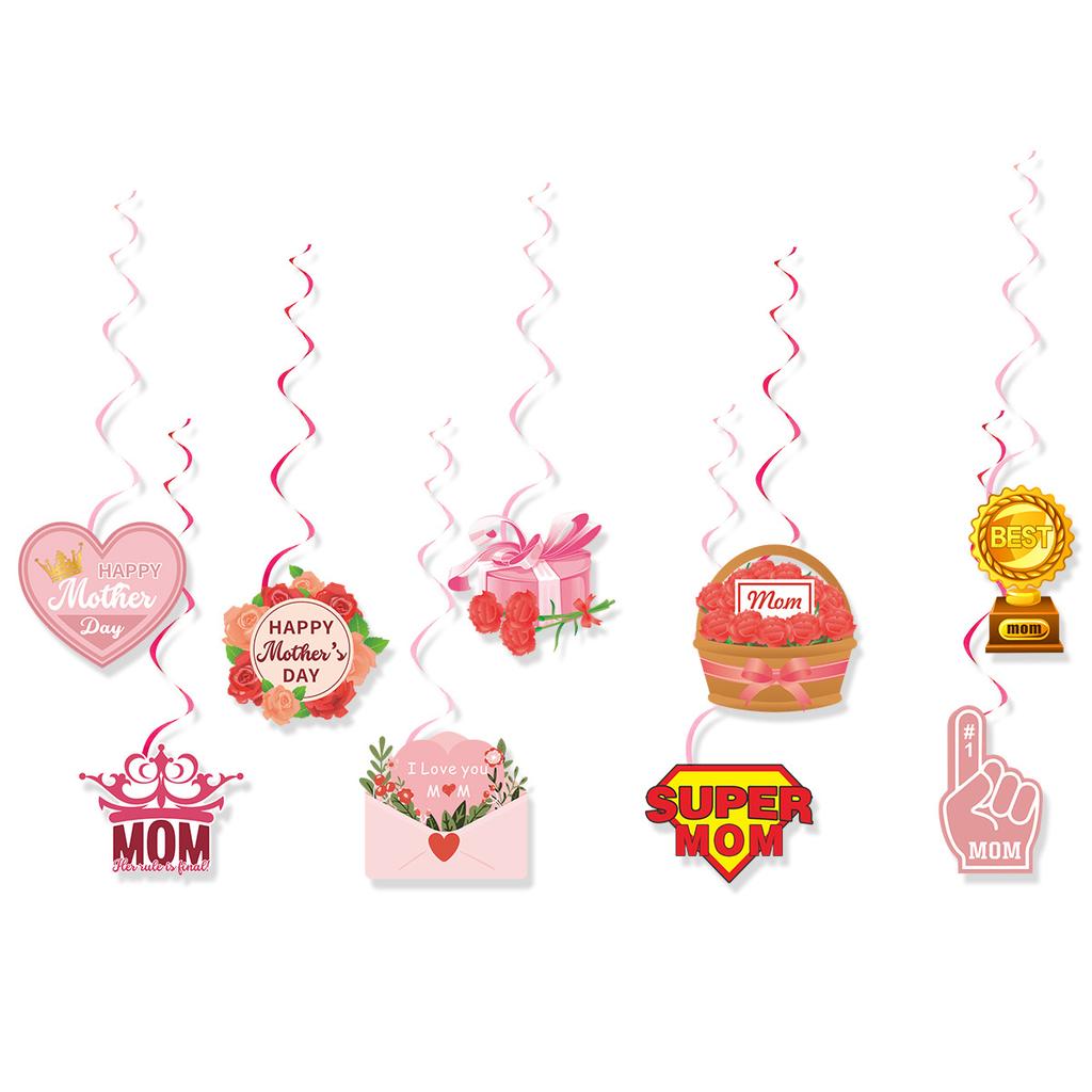 Mother'S Day Party Decoration Pull Flag Happy Mom'S Day Happy Mother'S Day Banner Customization