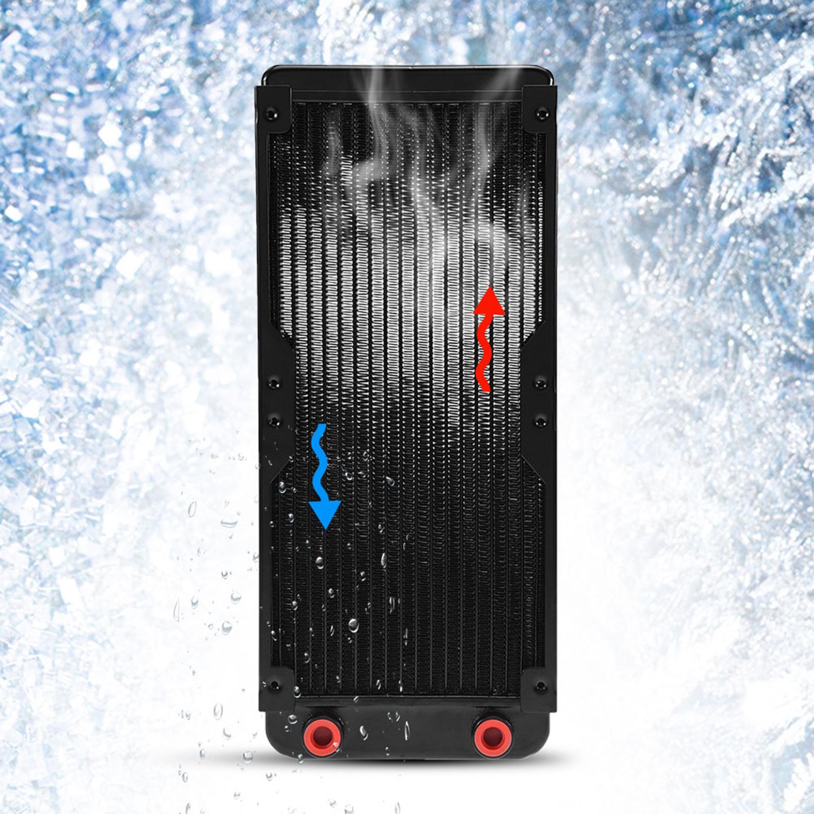 

240MM Алюминиевый Компьютерный Радиатор Водяное Охлаждение Кулер 18 Трубок Теплообменник Радиатор для ЦП