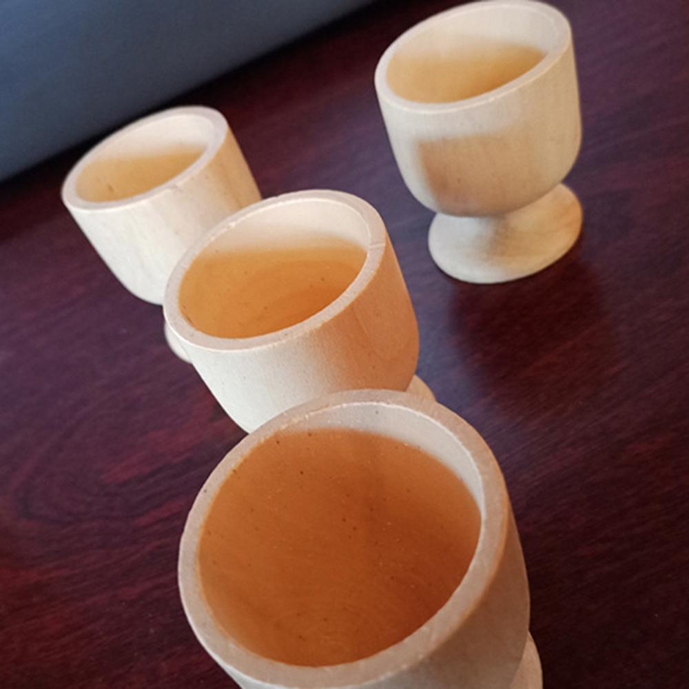 Craft Easter Breakfast Kitchen Wooden DIY Egg Stand Storage Rack Eggs Cup Holder Home Decoration